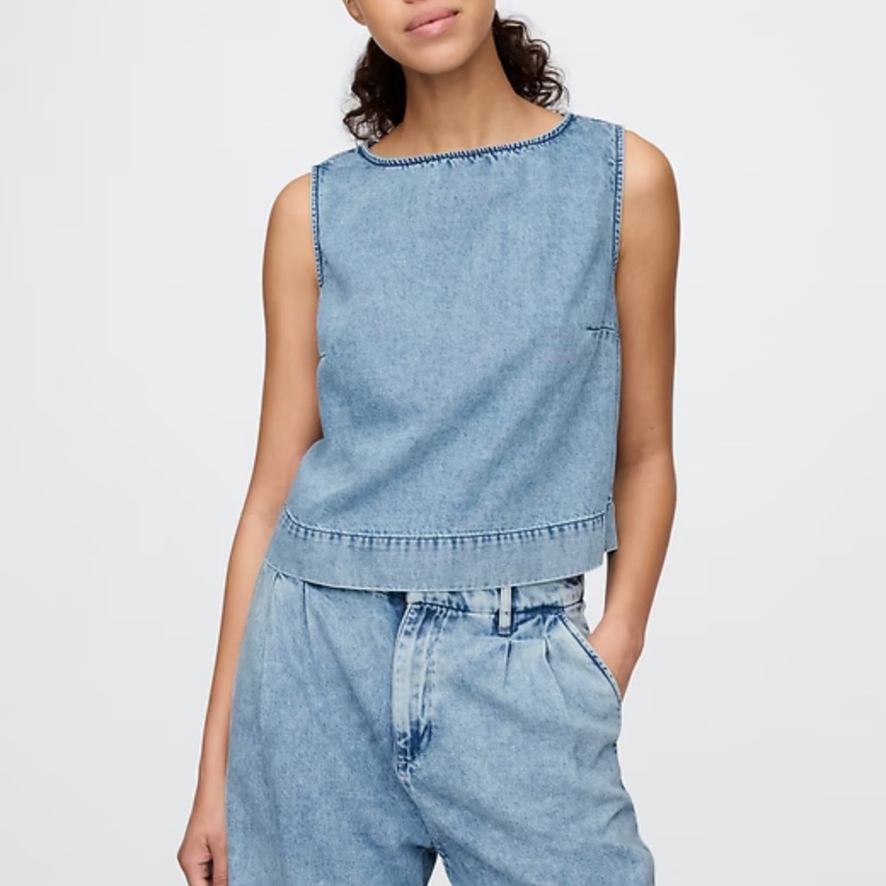 GAP UltraSoft Denim Shell Tank